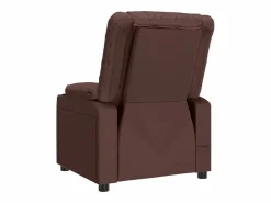 Sillón de relax | Silla | Sillón reclinable eléctrico de cuero sintético marrón SHL7037 Marru00f3n Sale