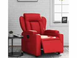 Sillón de relax | Silla | Sillón reclinable eléctrico de cuero sintético SHL2589 Rojo Best