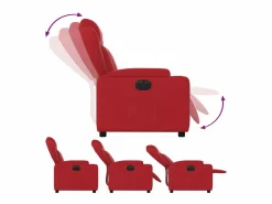 Sillón de relax | Silla | Sillón reclinable eléctrico de cuero sintético SHL2589 Rojo Best