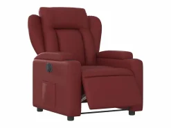 Sillón de relax | Silla | Sillón reclinable eléctrico de cuero sintético tinto SHL2159 Rojo Best