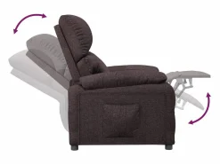 Sillón Relax|Sillón de relax | Silla | Sillón reclinable de tela marrón oscuro SHL7688
