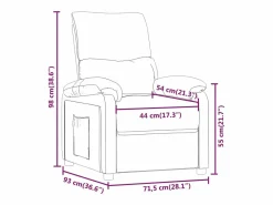 Sillón Relax|Sillón de relax | Silla | Sillón reclinable de tela marrón oscuro SHL7688