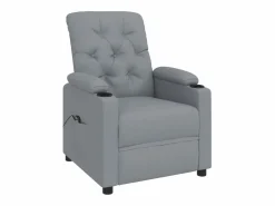 Sillón de relax | Silla | Sillón reclinable eléctrico tela claro SHL7820 Gris Discount