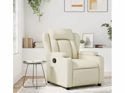 Sillón de relax | Sillón reclinable de cuero sintético SHL7022 Crema Best