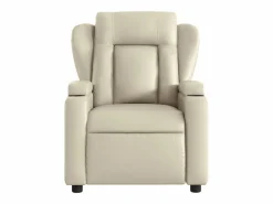 Sillón de relax | Sillón reclinable de cuero sintético SHL7022 Crema Best