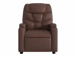 Sillón de relax | Sillón reclinable de cuero sintético marrón SHL4378 Marru00f3n