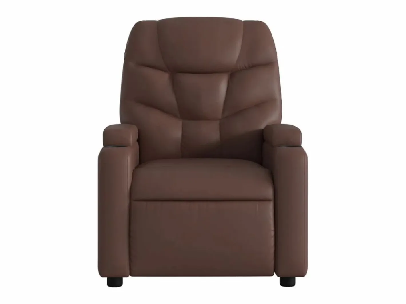 Sillón de relax | Sillón reclinable de cuero sintético marrón SHL4378 Marru00f3n