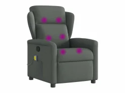 Sillón De Masaje|Sillón de relax | Sillón reclinable de masaje de tela gris oscuro SHL3509