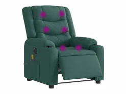 Sillón De Masaje|Sillón de relax | Sillón reclinable de masaje eléctrico tela verde oscuro SHL2840