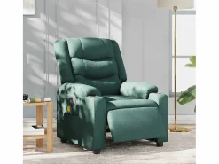 Sillón De Masaje|Sillón de relax | Sillón reclinable de masaje eléctrico tela verde oscuro SHL2840