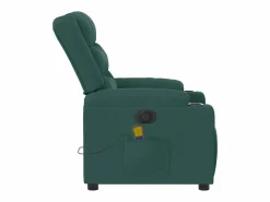 Sillón De Masaje|Sillón de relax | Sillón reclinable de masaje eléctrico tela verde oscuro SHL2840