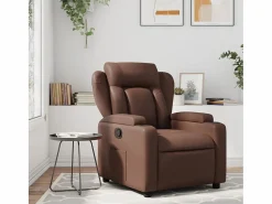 Sillón de relax | Sillón reclinable de cuero sintético marrón SHL6989^ Hot