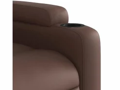 Sillón de relax | Sillón reclinable de cuero sintético marrón SHL6989^ Hot