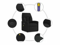 Sillón de relax | Sillón reclinable de masaje eléctrico tela SHL5819^ New