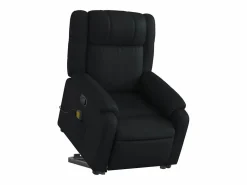 Sillón de relax | Sillón reclinable de masaje de pie cuero artificial SHL5134 Negro Outlet