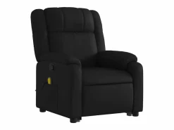 Sillón de relax | Sillón reclinable de masaje de pie cuero artificial SHL5134 Negro Outlet