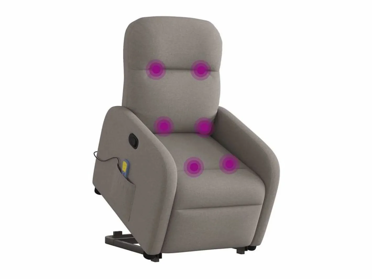 Sillón De Masaje|Sillón de relax | Sillón reclinable de masaje elevable tela gris taupé SHL2493