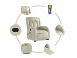 Sillón de relax | Sillón reclinable de masaje de pie cuero artificial color SHL6735^ Clearance