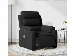 Sillón de relax | Sillón reclinable de masaje eléctrico terciopelo SHL8096 Negro Hot