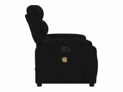 Sillón de relax | Sillón reclinable de masaje eléctrico terciopelo SHL8096 Negro Hot