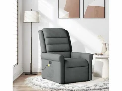 Sillón De Masaje|Sillón de relax | Sillón reclinable de masaje de tela gris oscuro SHL9685