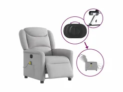 Sillón De Masaje|Sillón de relax | Sillón reclinable de masaje eléctrico tela nube SHL9642