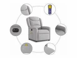 Sillón De Masaje|Sillón de relax | Sillón reclinable de masaje eléctrico tela nube SHL9642