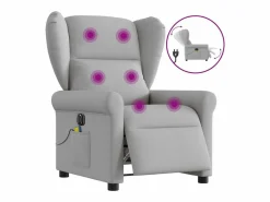 Sillón de relax | Sillón reclinable de masaje eléctrico tela nube SHL6141^ Outlet