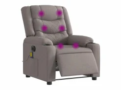 Sillón De Masaje|Sillón de relax | Sillón reclinable de masaje eléctrico tela gris taupe SHL9314