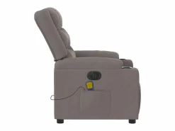 Sillón De Masaje|Sillón de relax | Sillón reclinable de masaje eléctrico tela gris taupe SHL9314