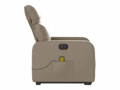 Sillón de relax | Sillón reclinable de masaje eléctrico cuero sintético capuchino SHL8939^ Hot