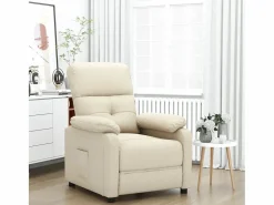 Sillón de relax | Sillón reclinable de tela SHL9425 Crema New