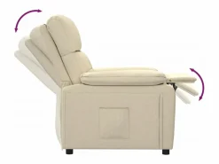Sillón de relax | Sillón reclinable de tela SHL9425 Crema New