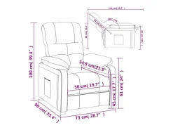 Sillón de relax | Sillón reclinable de tela SHL9425 Crema New