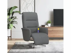 Sillón de relax | Sillón reclinable de masaje con reposapiés tela gris oscuro SHL4573^ Outlet