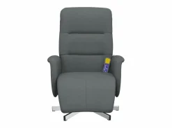 Sillón de relax | Sillón reclinable de masaje con reposapiés tela gris oscuro SHL4573^ Outlet