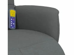 Sillón de relax | Sillón reclinable de masaje con reposapiés tela gris oscuro SHL4573^ Outlet