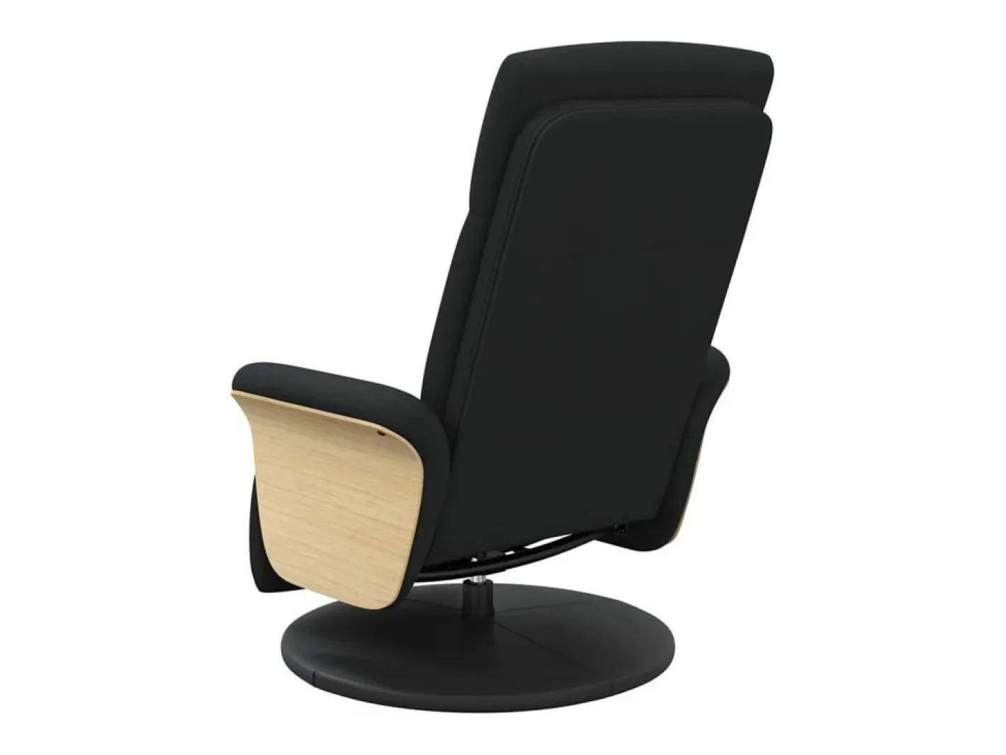 Sillón de relax | Sillón reclinable con reposapiés tela negra SHL5106^ Clearance