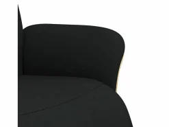 Sillón de relax | Sillón reclinable con reposapiés tela negra SHL5106^ Clearance