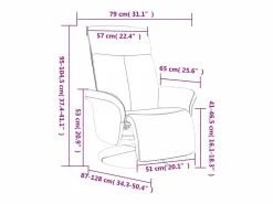 Sillón de relax | Sillón reclinable con reposapiés tela negra SHL5106^ Clearance
