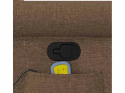 Sillón de relax | Sillón reclinable con masaje de tela marrón SHL2524^ Sale