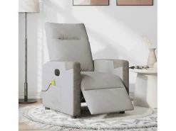 Sillón de relax | Sillón reclinable de masaje eléctrico tela nube SHL7511 Gris