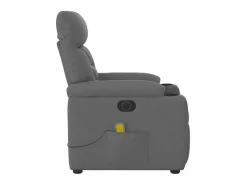 Sillón de relax | Sillón reclinable de masaje eléctrico tela gris oscuro SHL4893 Gris antracita New