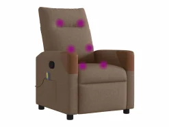 Sillón de relax | Sillón reclinable con masaje de tela marrón SHL6729^ Clearance