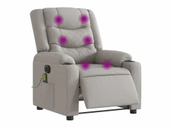 Sillón de relax | Sillón reclinable de masaje eléctrico tela nube SHL7510 Gris