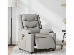 Sillón de relax | Sillón reclinable de masaje eléctrico tela nube SHL7510 Gris