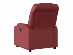 Sillón de relax | Sillón reclinable de cuero sintético tinto SHL3354 Rojo Best