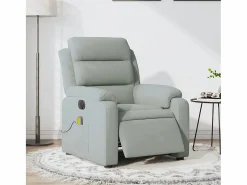 Sillón de relax | Sillón reclinable de masaje eléctrico terciopelo claro SHL5120^ Sale