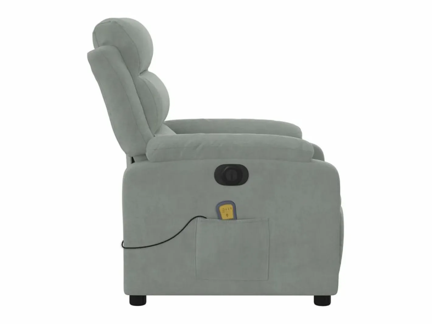 Sillón de relax | Sillón reclinable de masaje eléctrico terciopelo claro SHL5120^ Sale