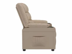 Sillón Relax|Sillón de relax | Sillón reclinable de cuero sintético color capuchino SHL7828